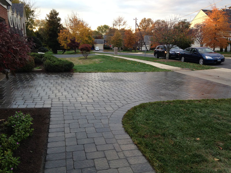 paver walkway and driveway