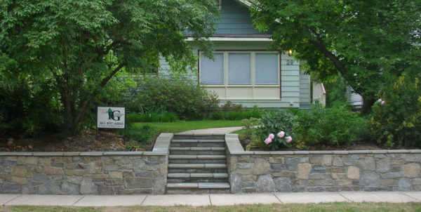 Bluestone wall and steps