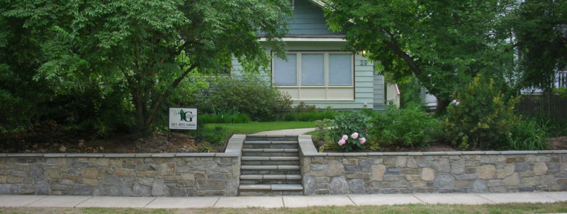 Bluestone wall and steps