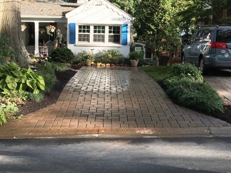 Permeable paver driveway