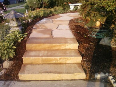 barn steps And Arizona Flagstone w