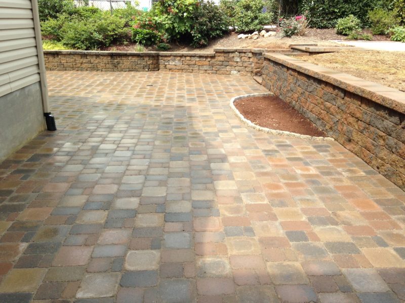 paver patio and walls