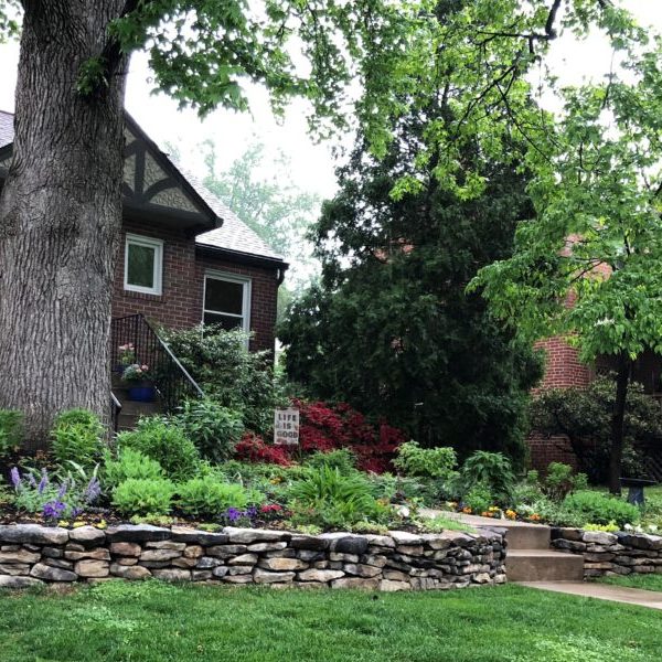 Western Maryland garden stone wall